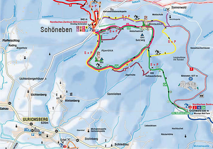 Běžecké trasy - Schöneben